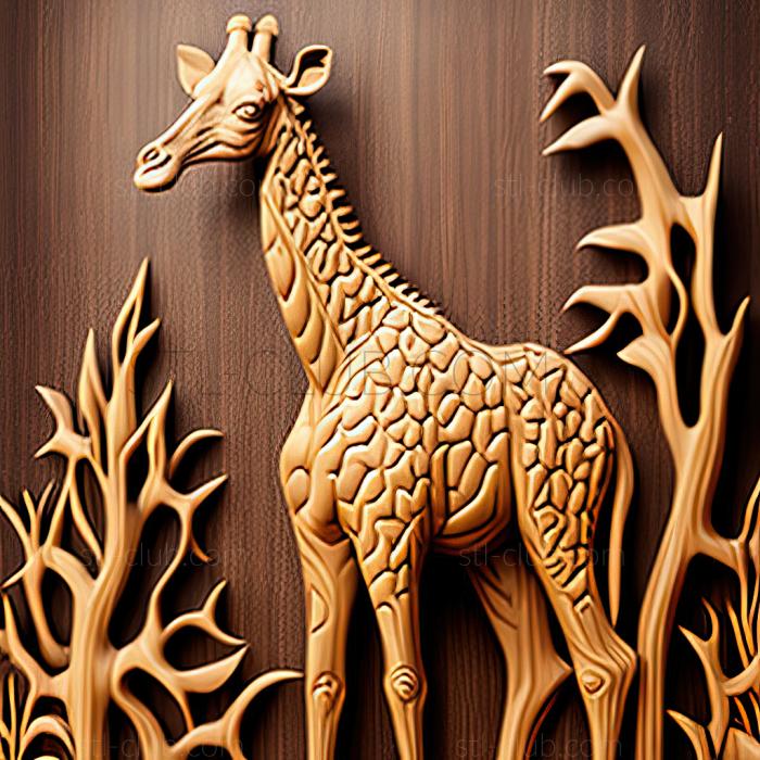 3D model st Meadows giraffe famous animal (STL)